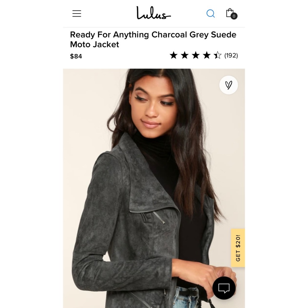 The Ready For Anything Charcoal Grey Suede Moto Jacket